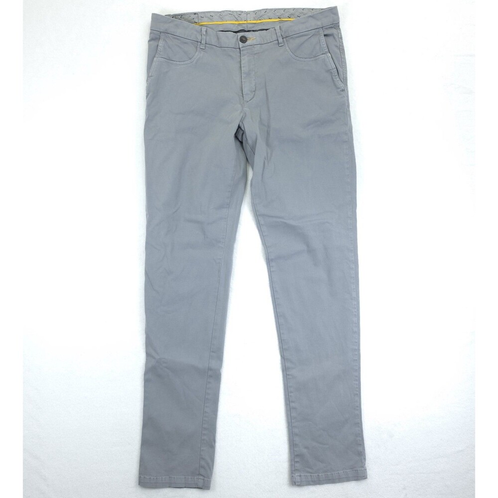 Trussardi Pants Chinos Jeans Men's 52 (Measures 35x33) Gray Casual